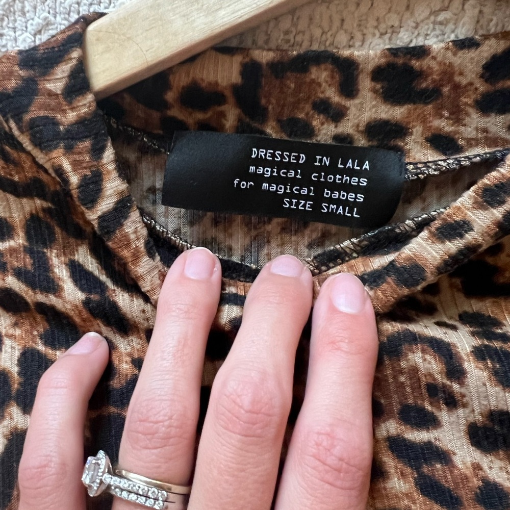 Dressed in LALA Brown Leopard Print Top